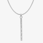 heroyne Eternity Necklace 925 Sterling Silver White Topaz