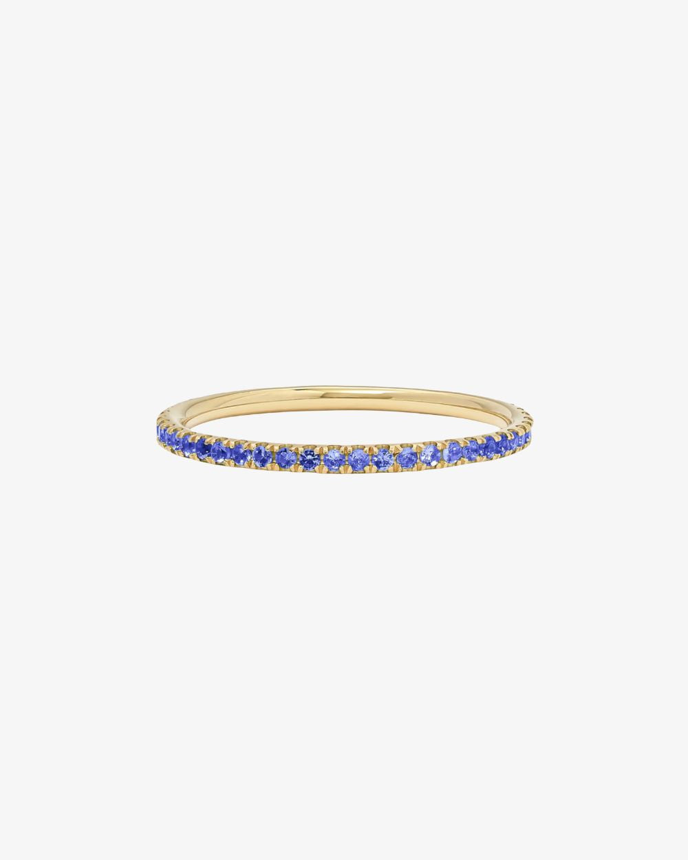 heroyne Eternity Ring 9k Solid Gold Blue Sapphires 