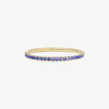 heroyne Eternity Ring 9k Solid Gold Blue Sapphires 