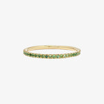 heroyne Eternity Ring 9k Solid Gold Green Emeralds 