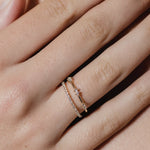 heroyne Eternity Ring Anna Ring 9 karat Solid Gold Diamonds White Topas Gemstones