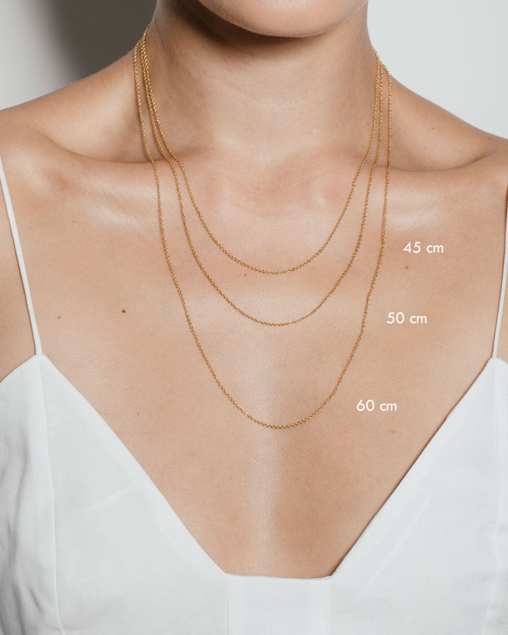 heroyne Fine Cable Chain 18k Gold Vermeil different necklace lengths 3