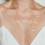 heroyne Fine Cable Chain 18k Gold Vermeil different necklace lengths 3