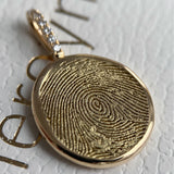 heroyne Fingerprint Necklace 18k Yellow Gold