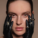 Marquise Rise Green Tourmaline Signet Ring - heroyne