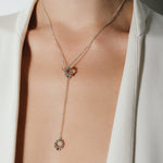 heroyne Julia Double-Toggle Necklace Y-Style 925 Sterling Silver