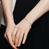 heroyne - Link Bracelet - 18k Gold Vermeil - 19 cm - individually adjustable - sustainable jewelry - link necklace - delicate