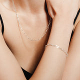 heroyne Link Necklace Link Bracelet 925 Sterling Silver 2 CP