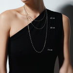 heroyne Long Link Necklace Link Necklace Link Choker 925 Sterling Silver