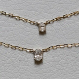Solitaire Oval Diamond Necklace