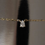 Solitaire Pear Diamond Necklace - heroyne