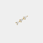Pear Diamond Bar Stud - heroyne