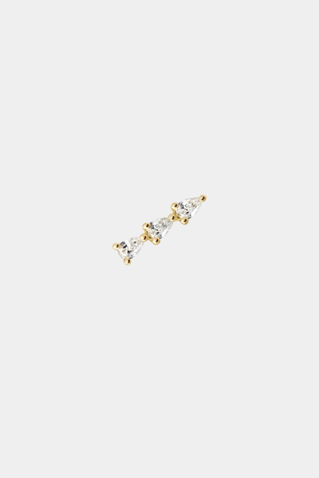 Pear Diamond Bar Stud - heroyne