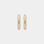 heroyne Stargazing Diamond Hoops 9k solid gold diamond hoop earrings, side view