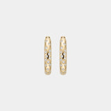 heroyne Stargazing Diamond Hoops 9k solid gold diamond hoop earrings, side view