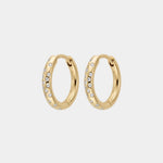 heroyne Stargazing Diamond Hoops in 9k solid gold with 32 lab-grown diamonds scattered like the Milky Way