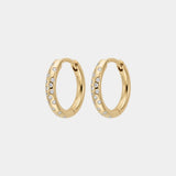 heroyne Stargazing Diamond Hoops in 9k solid gold with 32 lab-grown diamonds scattered like the Milky Way