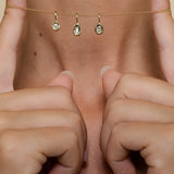 Baguette Diamant Droplet Kette