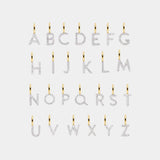 Diamant Pavé Buchstabenkette