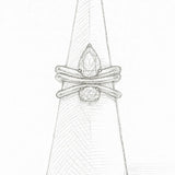 Illusion Solitaire Oval Diamant Ring 1.0 ct