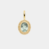 Oval Prasiolite Starlight Diamond Necklace