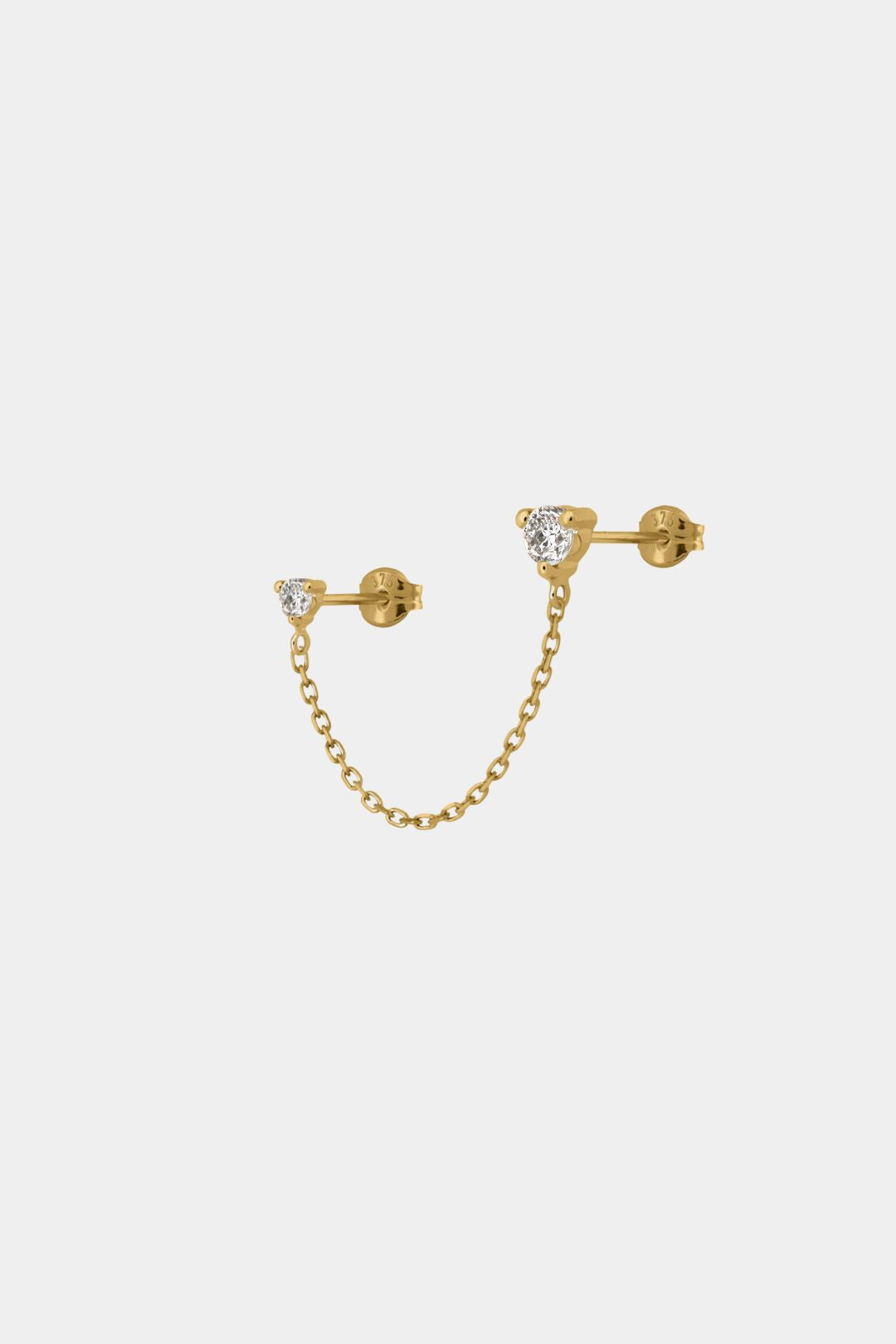 Round Brilliant Diamond Connector Earrings - heroyne