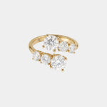 Round Brilliant Diamond Wrap Ring - heroyne