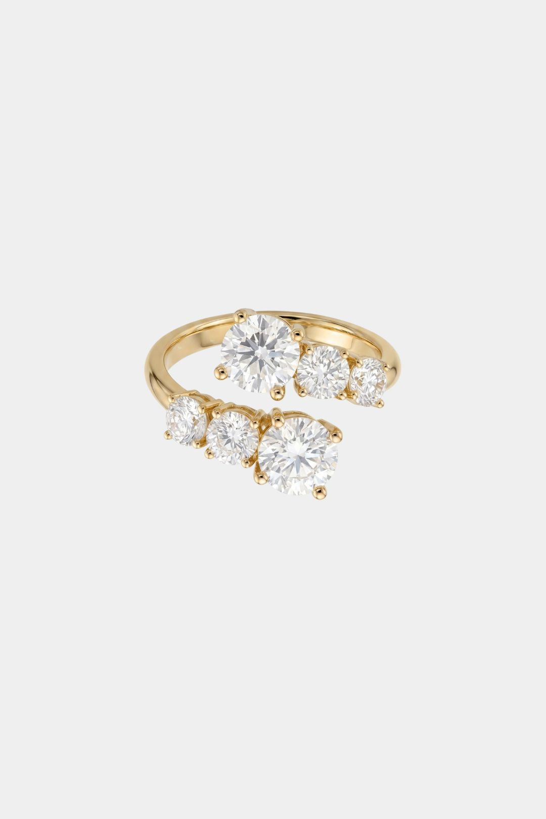 Round Brilliant Diamond Wrap Ring - heroyne