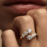 Round Brilliant Diamond Wrap Ring - heroyne
