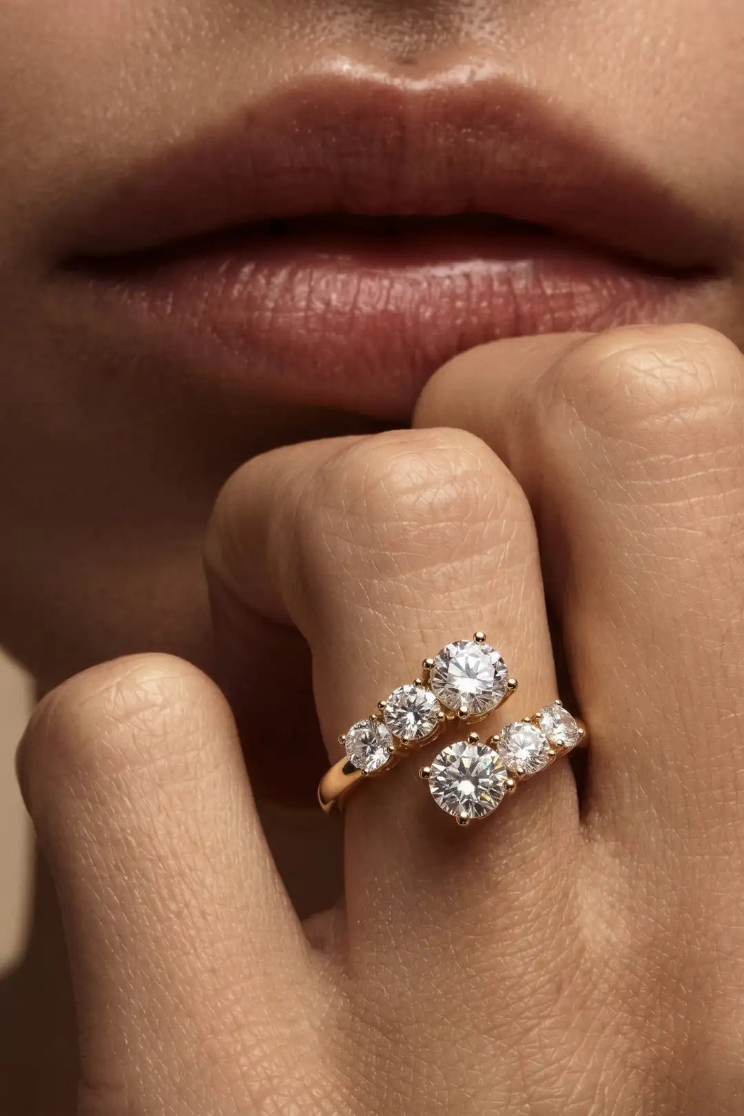 Round Brilliant Diamond Wrap Ring - heroyne