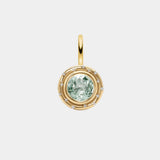 Round Prasiolite Starlight Diamond Necklace