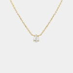 Solitaire Pear Diamond Necklace - heroyne
