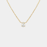 Solitaire Pear Diamond Necklace - heroyne