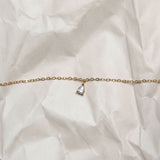 Solitaire Pear Diamond Necklace - heroyne