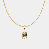 Baguette Diamond Droplet Necklace