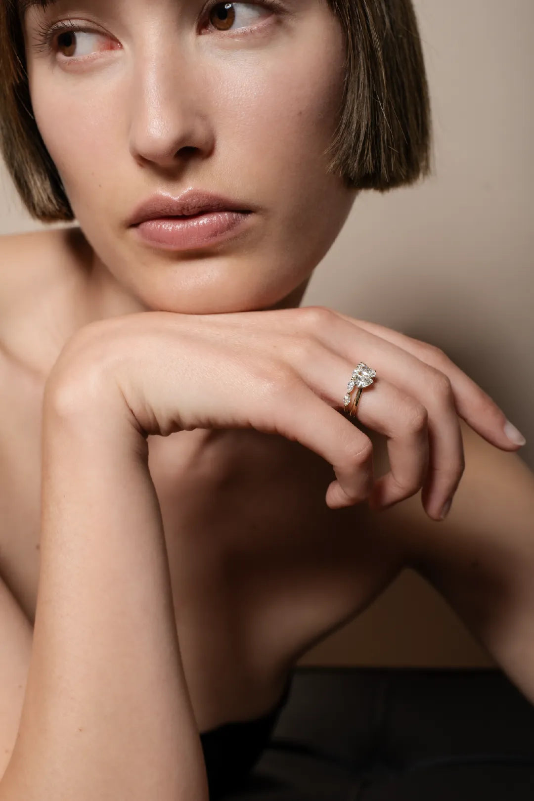 Toi et Moi Diamond Ring - Pear and Oval 1.0 ct - heroyne