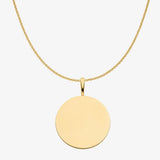 Engravable Large Disc Necklace