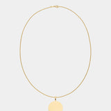 Engravable Large Disc Necklace