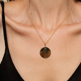 Engravable Large Disc Necklace