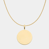Engravable Large Disc Necklace