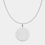 Engravable Large Disc Necklace
