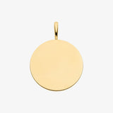 Engravable Large Disc Necklace