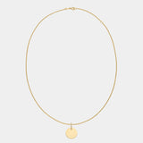 Engravable Topaz Disc Necklace