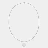Engravable Topaz Disc Necklace
