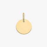 Gravierbare Topas Disc Anhänger