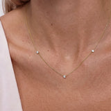 Essential Diamantkette mit 3 Diamanten