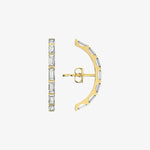 heroyne Eternity Baguette Earring 18 karat Gold Vermeil White Topazgrey