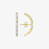heroyne Eternity Baguette Earring 18 karat Gold Vermeil White Topazgrey
