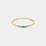 Green Tsavorite Ombré Stacking Ring