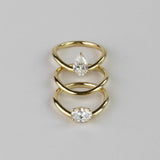 Illusion Solitaire Oval Diamant Ring 1.0 ct